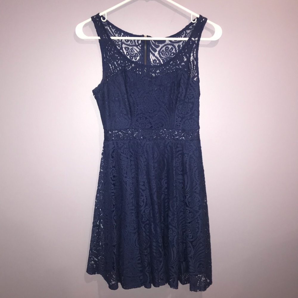 ✨Joyce Leslie Blue Lace Dress Size Small